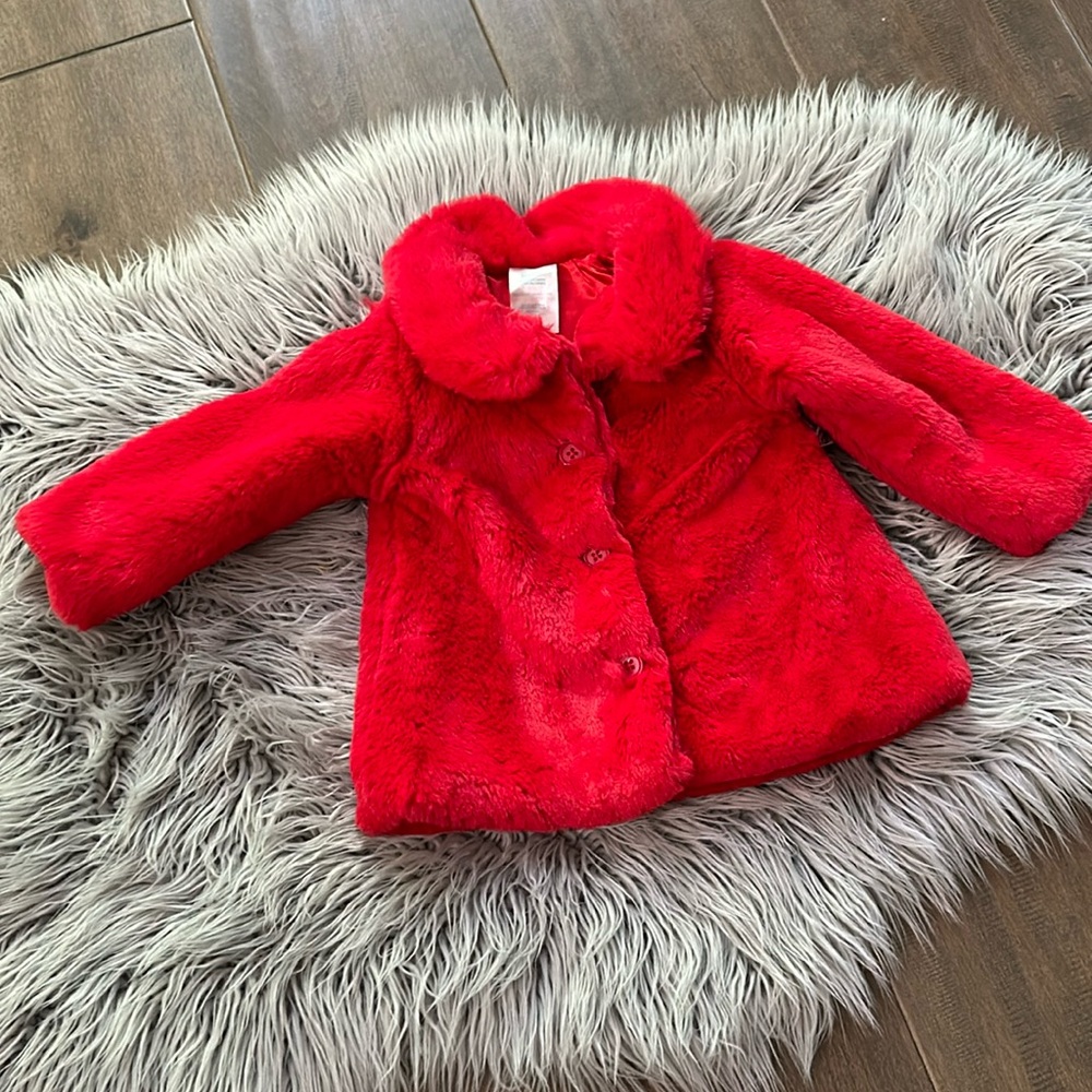 Faux fur toddler coat/jacket. Light weight.